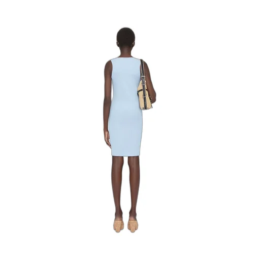 4G Plaque Ribbed-Knit Tank Dress