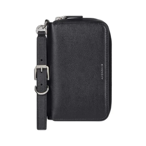 Voyou Wallet With Strap In Grained Leather