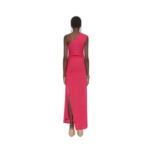 Asymmetric Draped Dress In Crepe Jersey