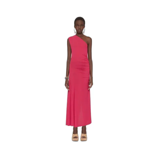 Asymmetric Draped Dress In Crepe Jersey