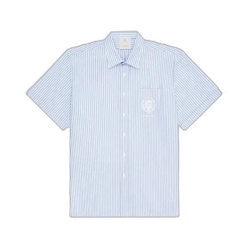 Logo Embroidered Striped Shirt