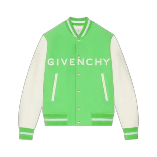Logo Patch Button-Up Varsity Jacket