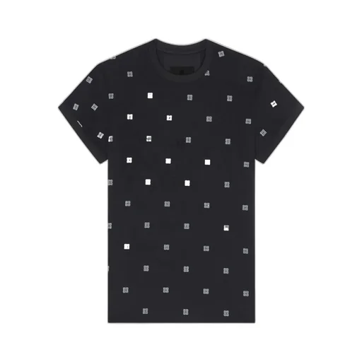 Double Layered Slim Fit T-Shirt In 4G Tulle