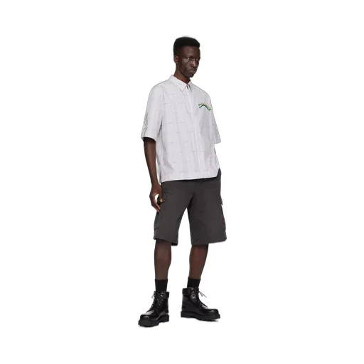 Logo Patch Collared Short-Sleeve Shirt