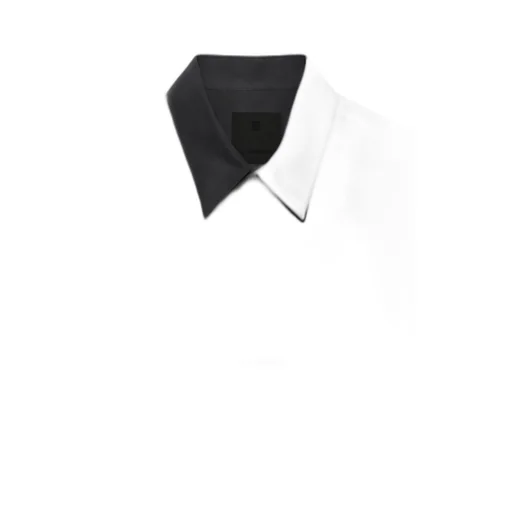 Logo Engraved Metal Clip Long-Sleeved Shirt
