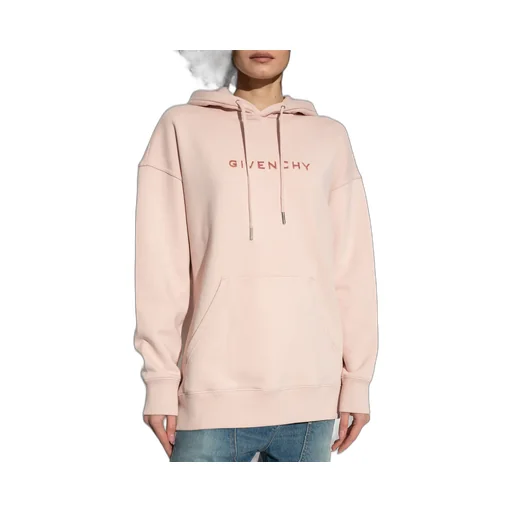 Logo Embroidered Drawstring Hoodie