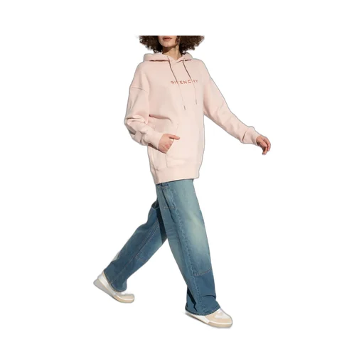 Logo Embroidered Drawstring Hoodie