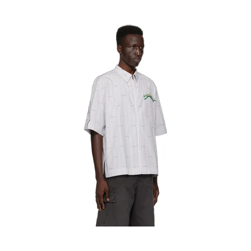 Logo Patch Collared Short-Sleeve Shirt