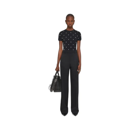 Double Layered Slim Fit T-Shirt In 4G Tulle