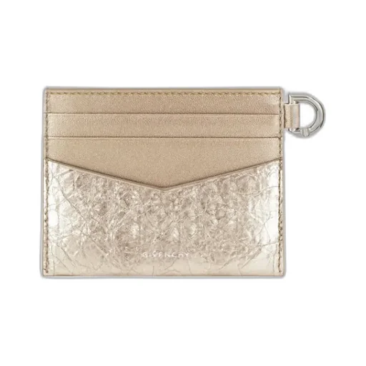 4G Card Holder In Laminated Leather