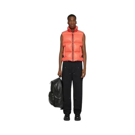 Sleeveless Puffer Jacket With Buckles