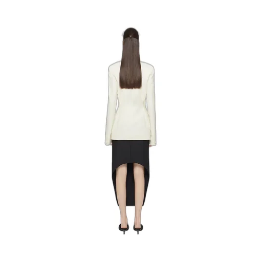 Asymmetric Tailored Pencil Skirt
