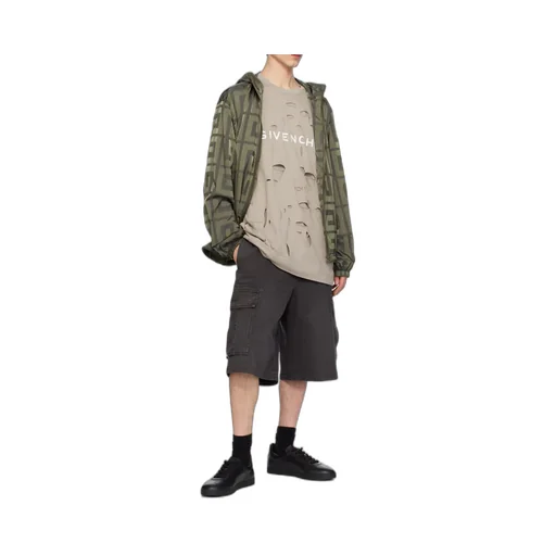 4G Pattern Hooded Windbreaker
