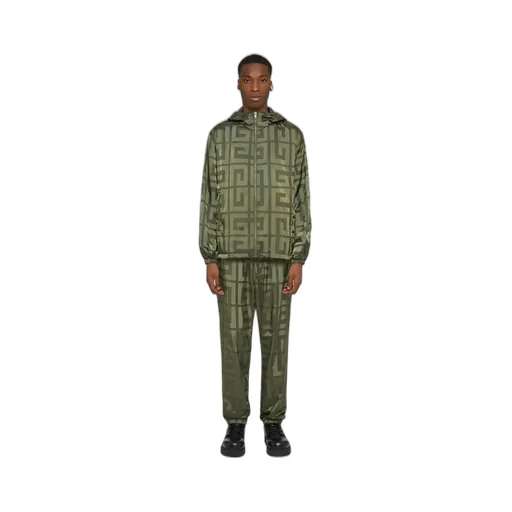 4G Pattern Hooded Windbreaker