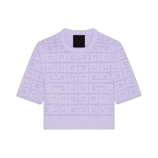 Cropped Sweater In 4G Jacquard
