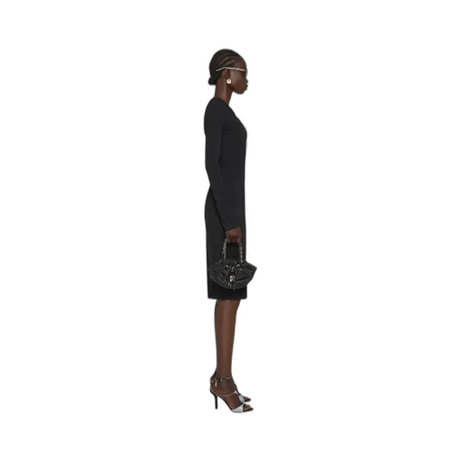 Pear-Embroidered Midi Dress