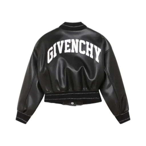 Kids Faux Leather Bomber Jacket