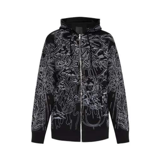 Graphic Pattern Printed Hoodie