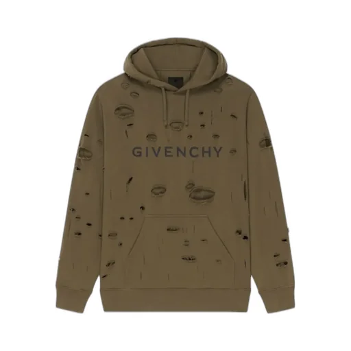 Hoodie With Destroyed Effect