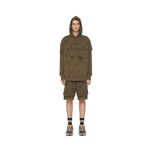 Hoodie With Destroyed Effect