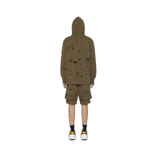 Hoodie With Destroyed Effect