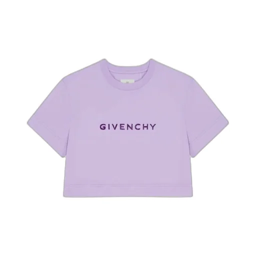 Cropped T-Shirt In Tufted Cotton