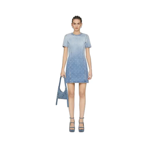 Ombré-Effect Denim Minidress