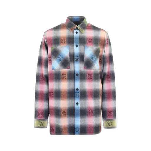 Checked Button-Up Shirt