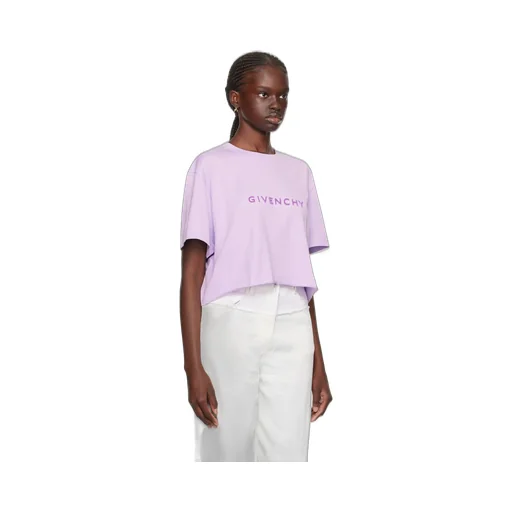 Cropped T-Shirt In Tufted Cotton