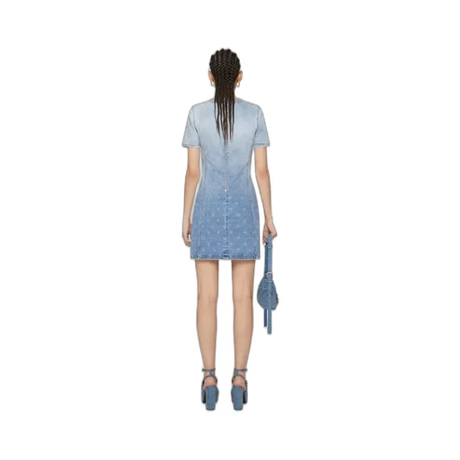 Ombré-Effect Denim Minidress