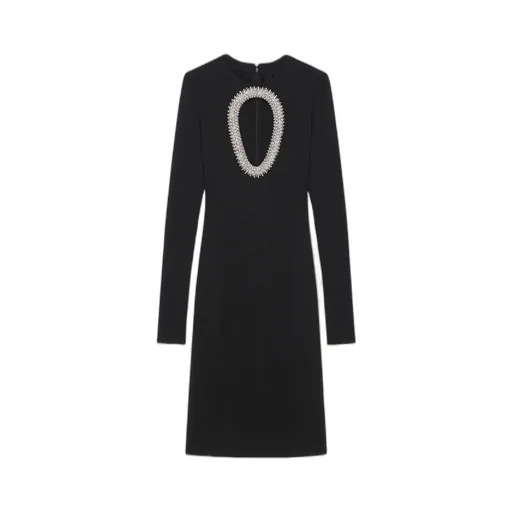 Pear-Embroidered Midi Dress
