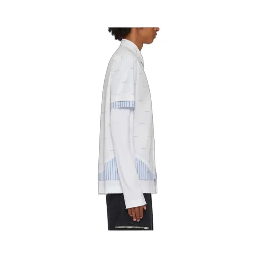 All-Over Logo Printed Double-Layered Shirt
