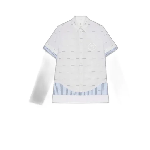 All-Over Logo Printed Double-Layered Shirt
