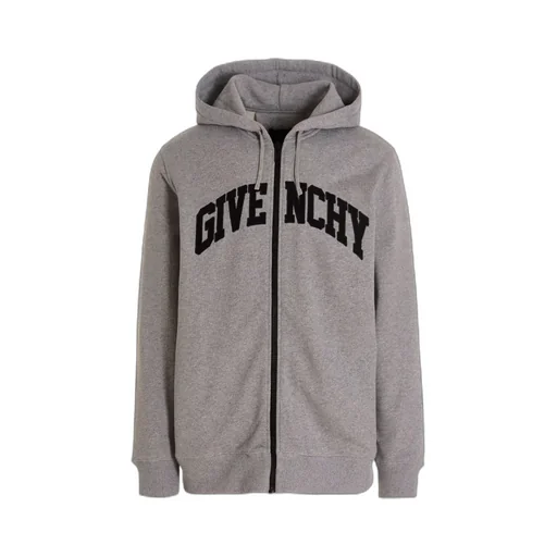 Logo Printed Zipped Hoodie