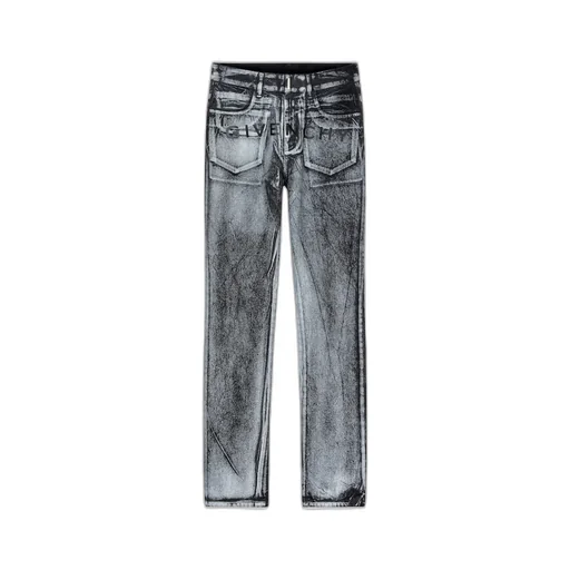 Straight Fit Painted Denim Jeans