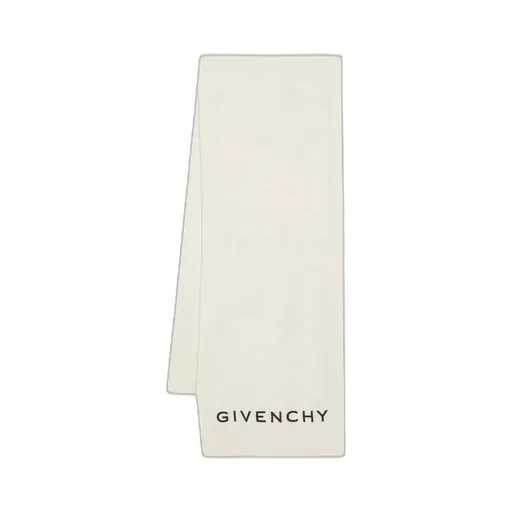 Logo-Embroidered Knitted Scarf