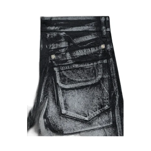 Straight Fit Painted Denim Jeans