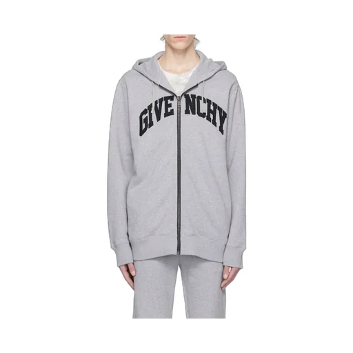Logo Printed Zipped Hoodie