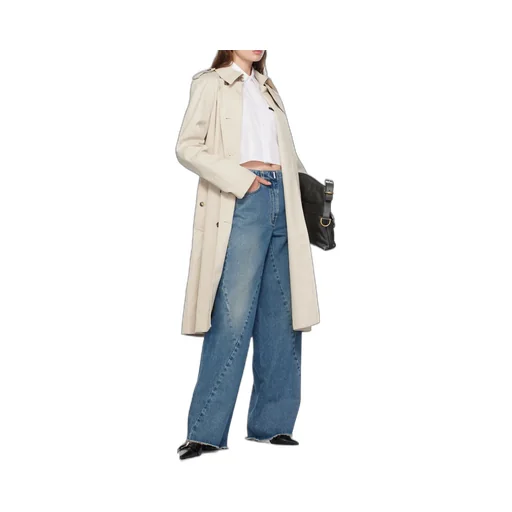 Belted Double-Breasted Trench Coat