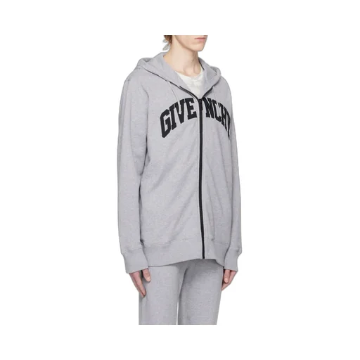 Logo Printed Zipped Hoodie