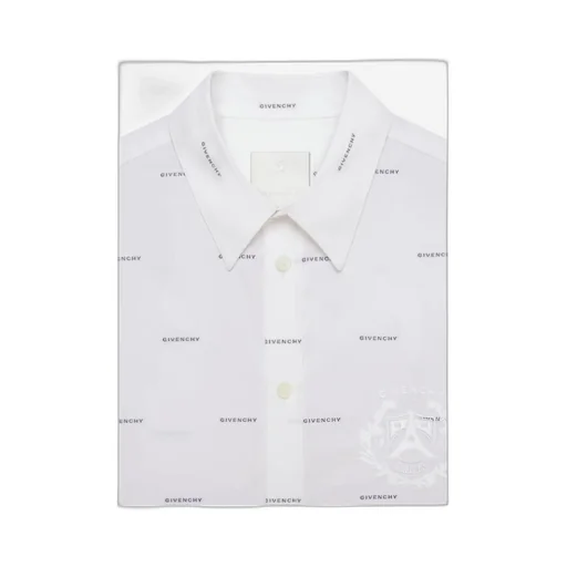 All-Over Logo Printed Double-Layered Shirt