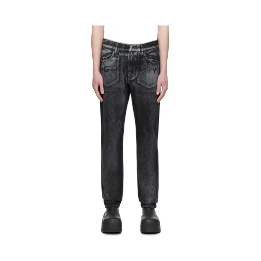 Straight Fit Painted Denim Jeans