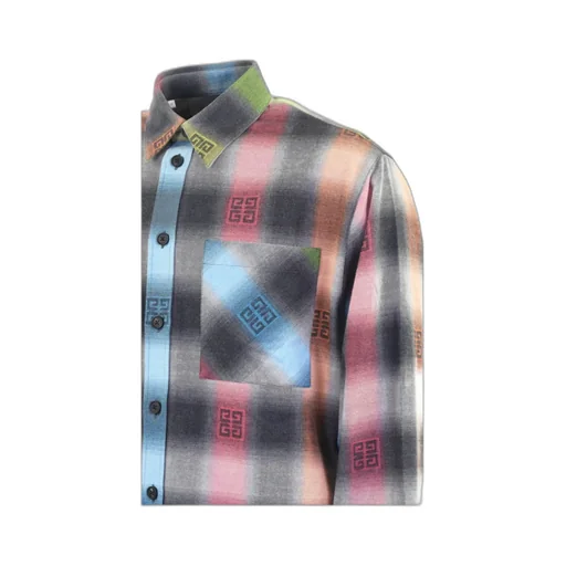 Checked Button-Up Shirt