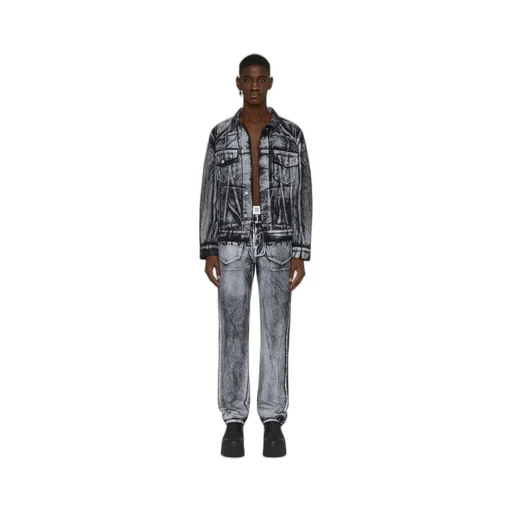 Straight Fit Painted Denim Jeans