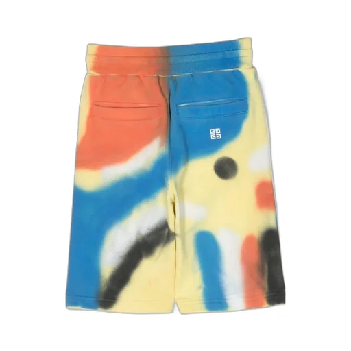 Spray-Painted Printed Sports Shorts