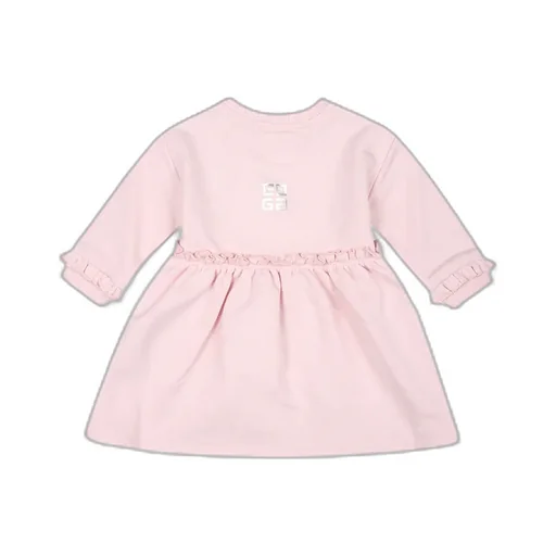 Logo Printed Ruffled Cuff Dress
