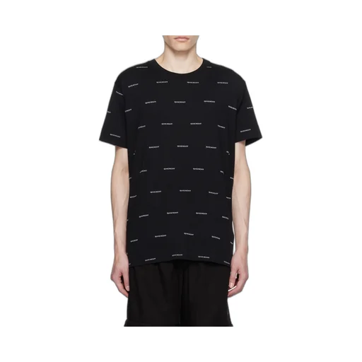 Allover Logo Printed Crewneck T-Shirt