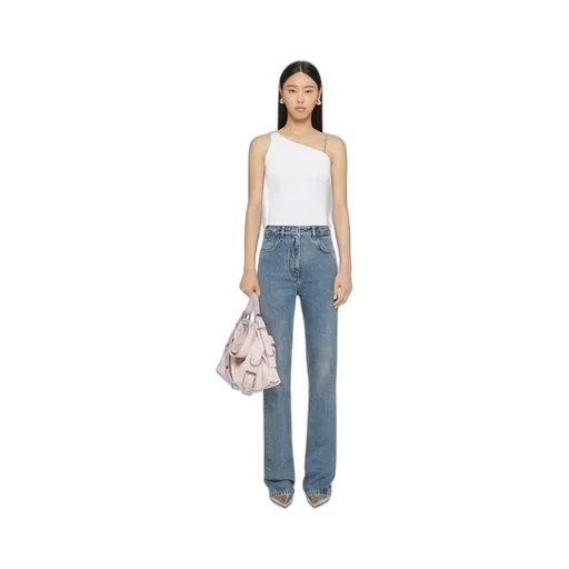 Chain-Detailed Bootcut Jeans