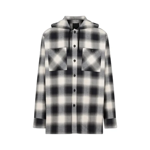 Check Hooded Overshirt Jacket