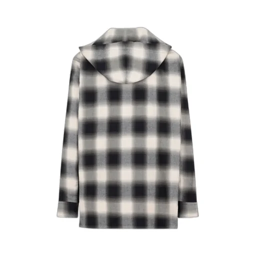 Check Hooded Overshirt Jacket